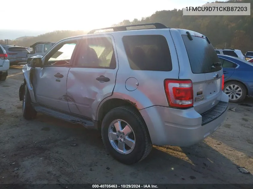 1FMCU9D71CKB87203 2012 Ford Escape Xlt