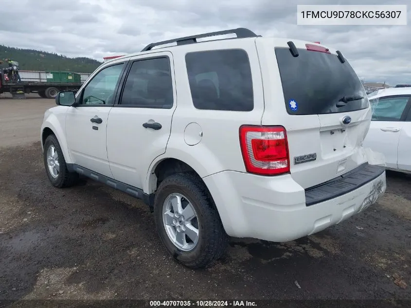 1FMCU9D78CKC56307 2012 Ford Escape Xlt