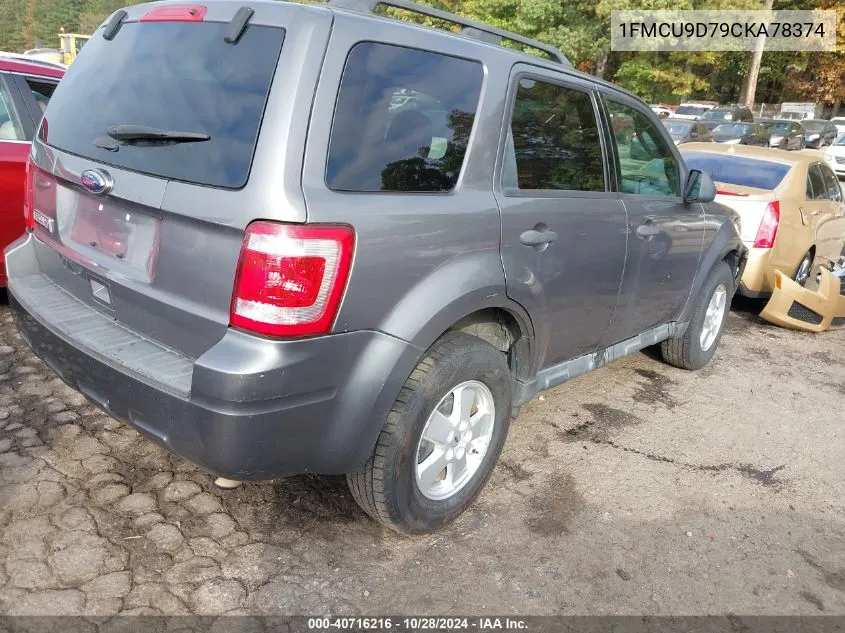 2012 Ford Escape Xlt VIN: 1FMCU9D79CKA78374 Lot: 40716216