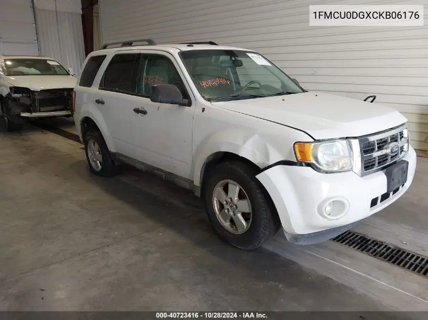 1FMCU0DGXCKB06176 2012 Ford Escape Xlt