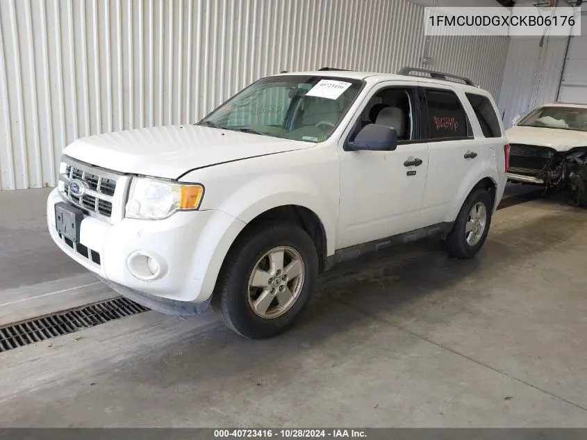 1FMCU0DGXCKB06176 2012 Ford Escape Xlt