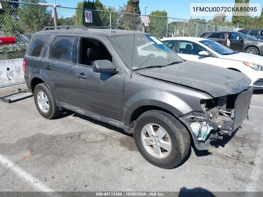 2012 Ford Escape Xlt VIN: 1FMCU0D72CKA85095 Lot: 40733266