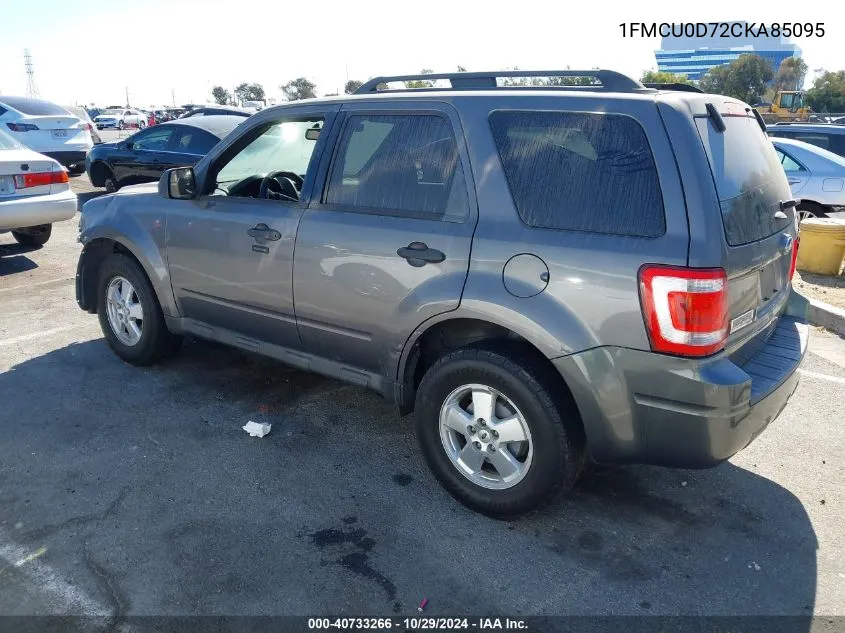 2012 Ford Escape Xlt VIN: 1FMCU0D72CKA85095 Lot: 40733266