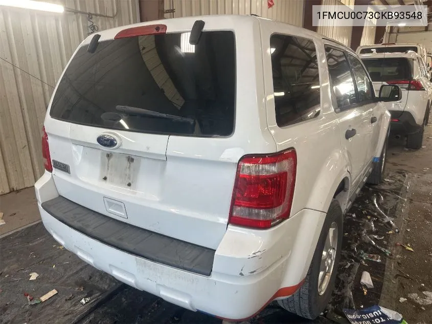 2012 Ford Escape Xls VIN: 1FMCU0C73CKB93548 Lot: 40738051