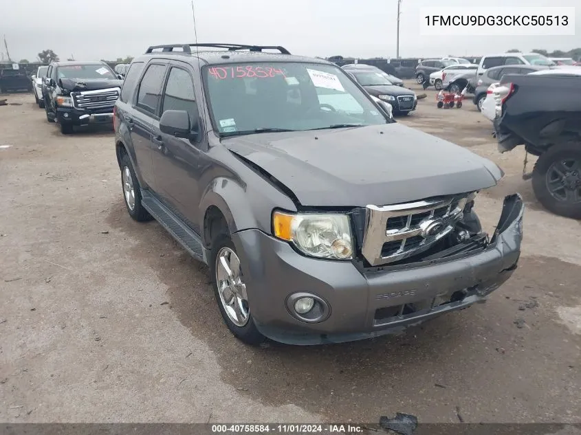 1FMCU9DG3CKC50513 2012 Ford Escape Xlt