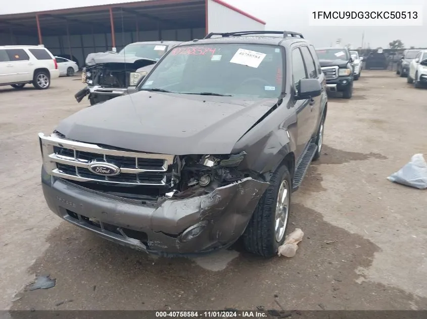 1FMCU9DG3CKC50513 2012 Ford Escape Xlt