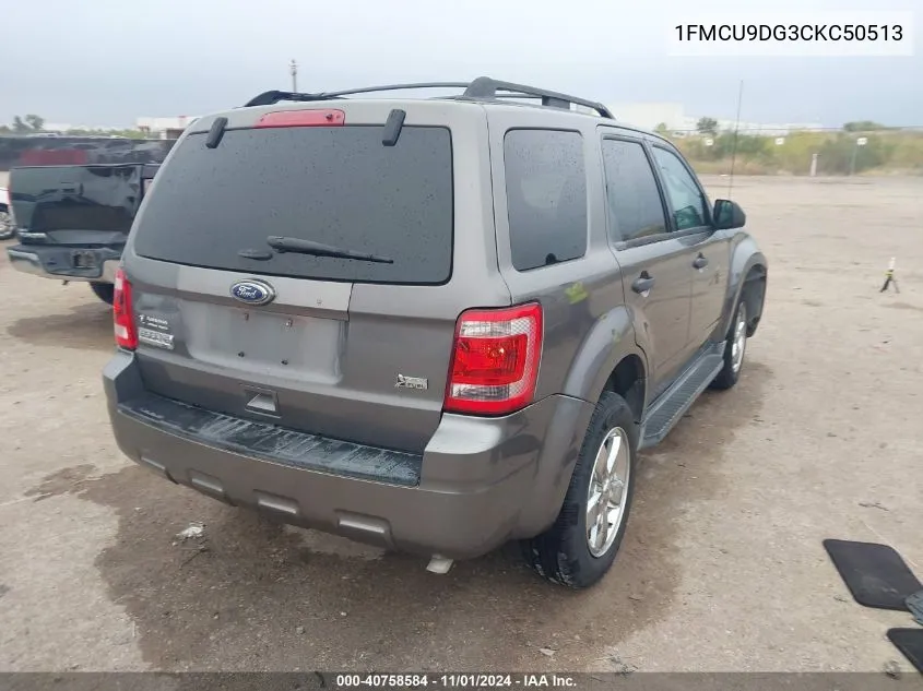 1FMCU9DG3CKC50513 2012 Ford Escape Xlt