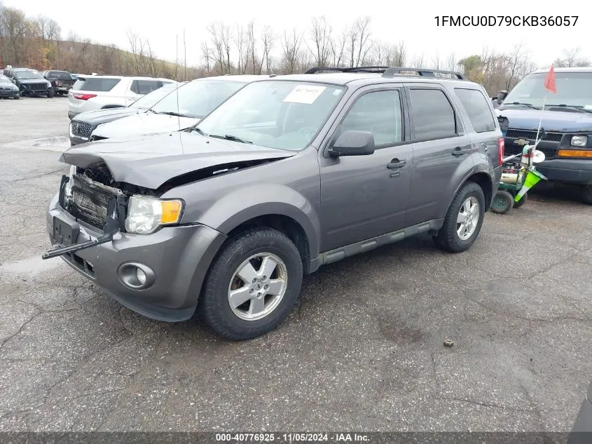 2012 Ford Escape Xlt VIN: 1FMCU0D79CKB36057 Lot: 40776925