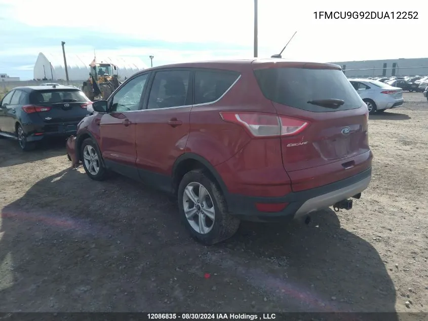 2013 Ford Escape Se VIN: 1FMCU9G92DUA12252 Lot: 12086835