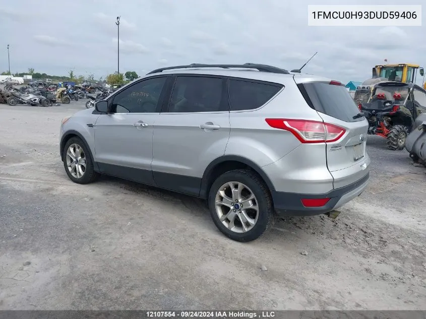 2013 Ford Escape Sel VIN: 1FMCU0H93DUD59406 Lot: 12107554