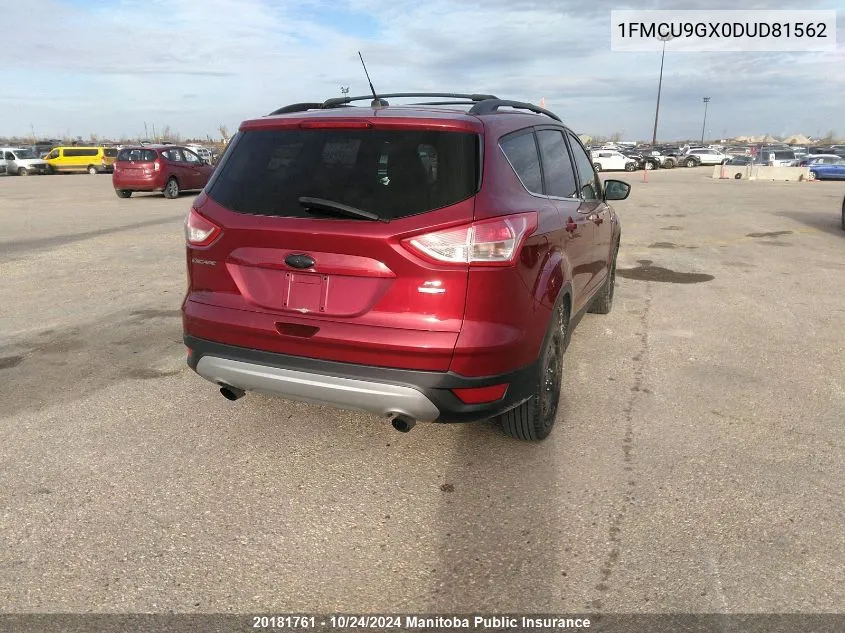 2013 Ford Escape Se VIN: 1FMCU9GX0DUD81562 Lot: 20181761