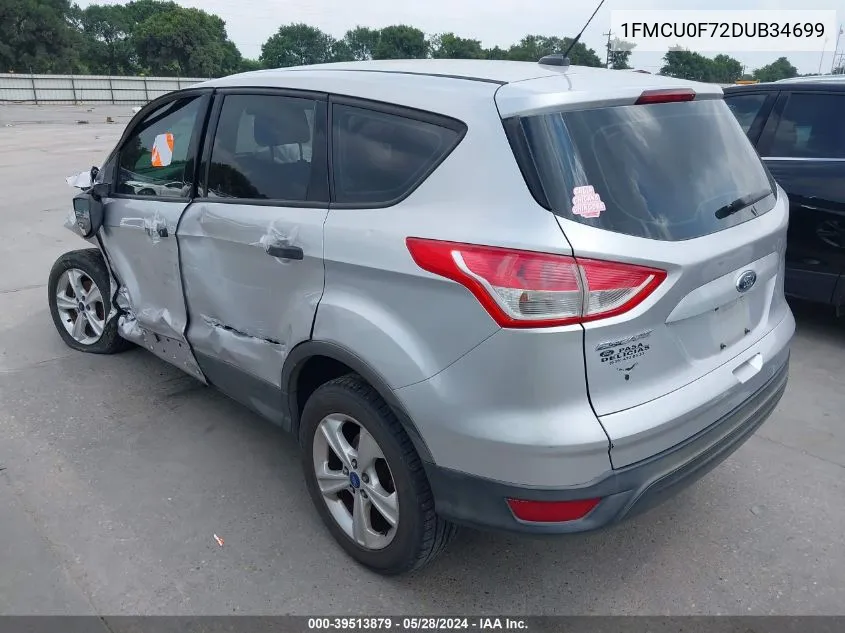 2013 Ford Escape S VIN: 1FMCU0F72DUB34699 Lot: 39513879