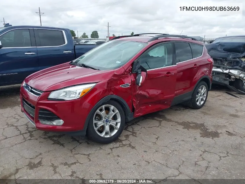 2013 Ford Escape Sel VIN: 1FMCU0H98DUB63669 Lot: 39692379