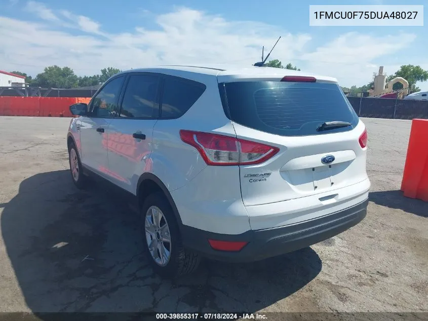 2013 Ford Escape S VIN: 1FMCU0F75DUA48027 Lot: 39855317