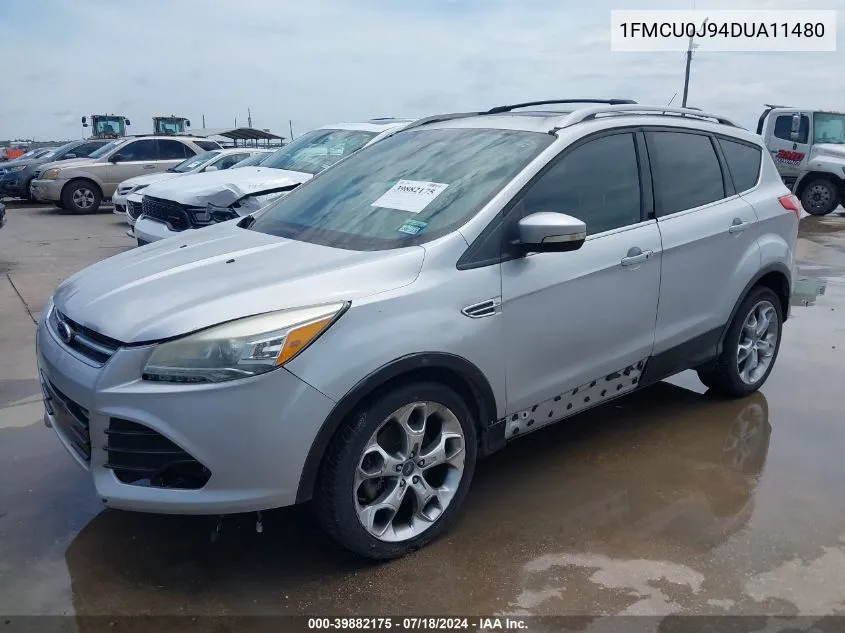 2013 Ford Escape Titanium VIN: 1FMCU0J94DUA11480 Lot: 39882175