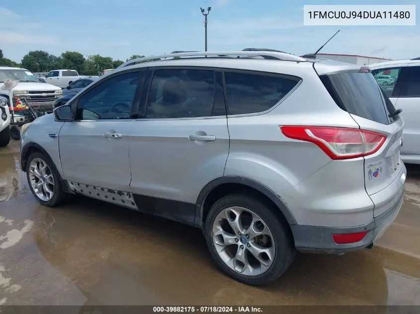 2013 Ford Escape Titanium VIN: 1FMCU0J94DUA11480 Lot: 39882175