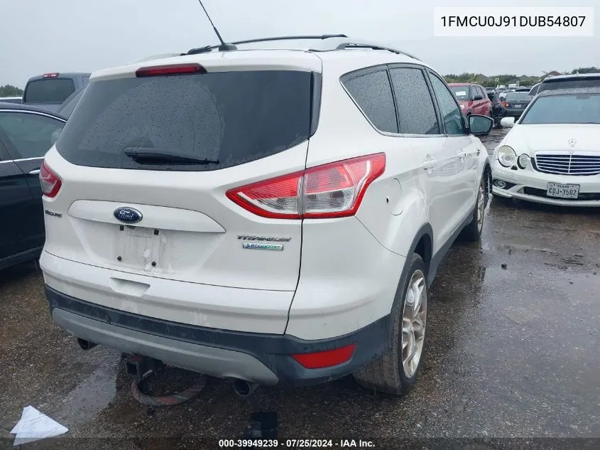 2013 Ford Escape Titanium VIN: 1FMCU0J91DUB54807 Lot: 39949239