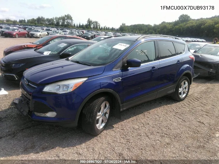 2013 Ford Escape Se VIN: 1FMCU0GX7DUB93178 Lot: 39967920