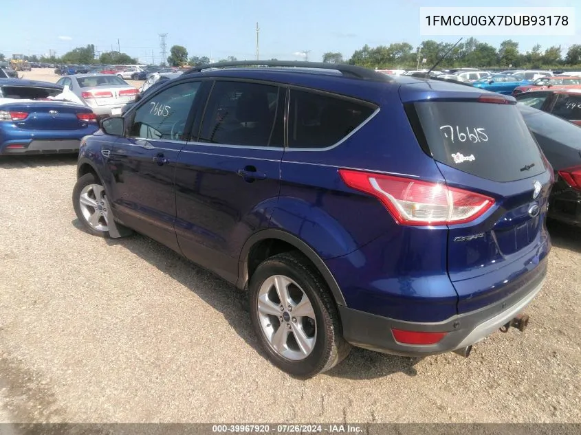 2013 Ford Escape Se VIN: 1FMCU0GX7DUB93178 Lot: 39967920