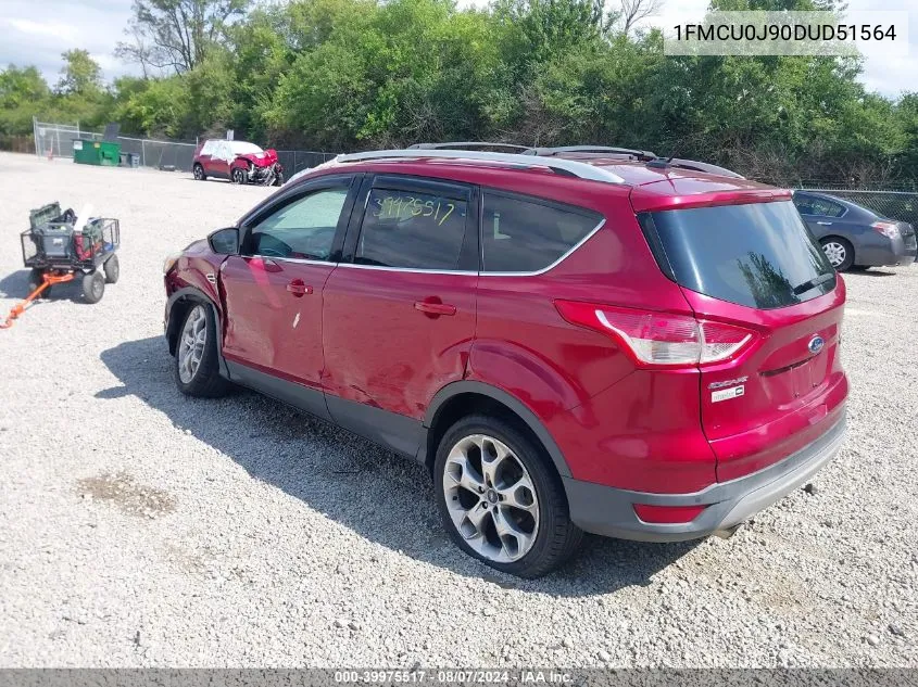 2013 Ford Escape Titanium VIN: 1FMCU0J90DUD51564 Lot: 39975517