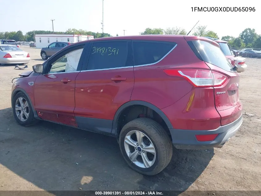 2013 Ford Escape Se VIN: 1FMCU0GX0DUD65096 Lot: 39981391