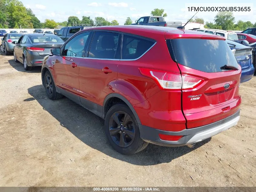 2013 Ford Escape Se VIN: 1FMCU0GX2DUB53655 Lot: 40069208