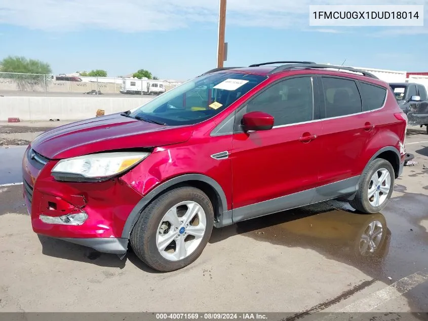 2013 Ford Escape Se VIN: 1FMCU0GX1DUD18014 Lot: 40071569