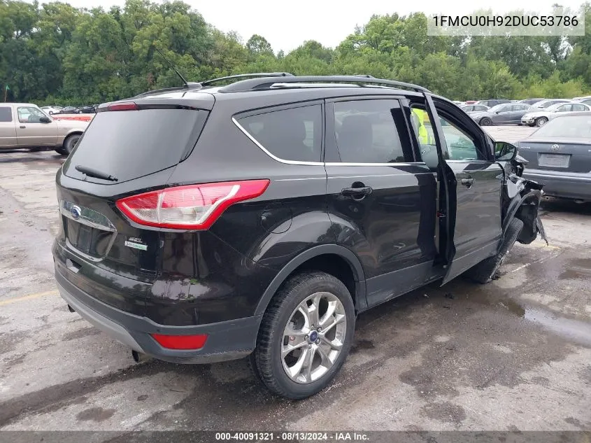 2013 Ford Escape Sel VIN: 1FMCU0H92DUC53786 Lot: 40091321