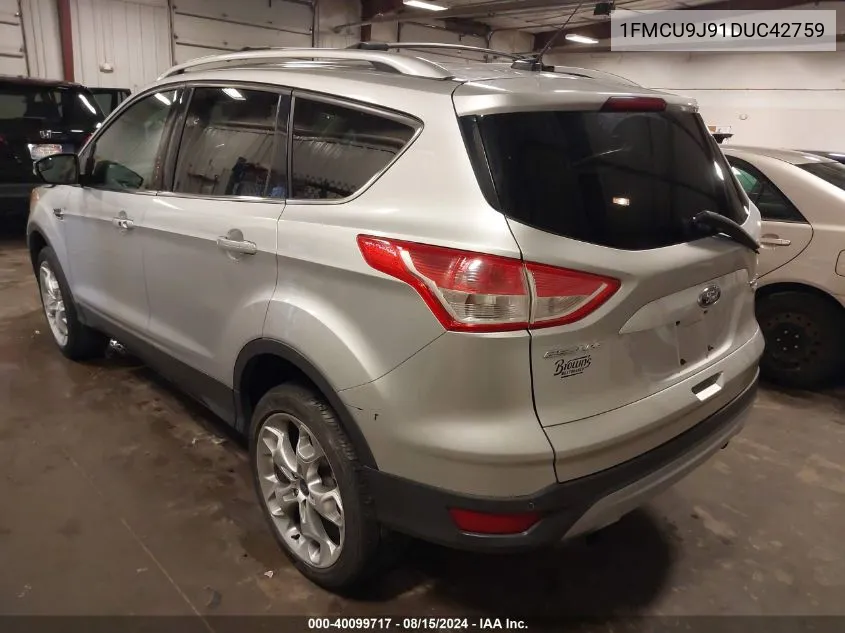 2013 Ford Escape Titanium VIN: 1FMCU9J91DUC42759 Lot: 40099717