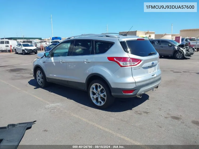 2013 Ford Escape Titanium VIN: 1FMCU9J93DUA57600 Lot: 40126780