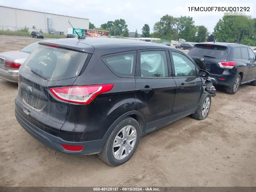 2013 Ford Escape S VIN: 1FMCU0F78DUD01292 Lot: 40128157