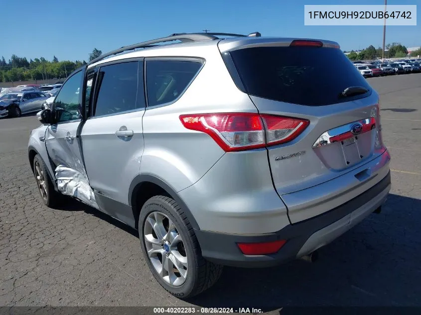 2013 Ford Escape Sel VIN: 1FMCU9H92DUB64742 Lot: 40202283