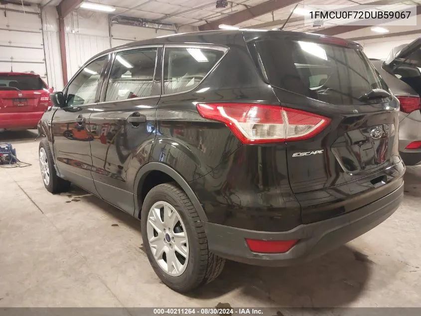 2013 Ford Escape S VIN: 1FMCU0F72DUB59067 Lot: 40211264