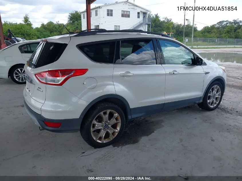 2013 Ford Escape Sel VIN: 1FMCU0HX4DUA51854 Lot: 40222095