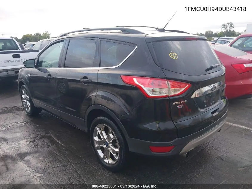 2013 Ford Escape Sel VIN: 1FMCU0H94DUB43418 Lot: 40225081