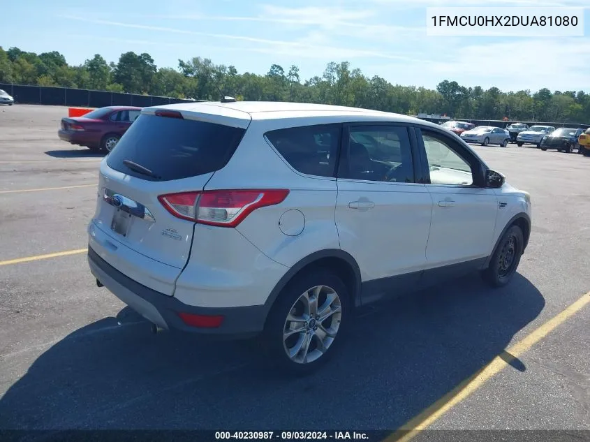 2013 Ford Escape Sel VIN: 1FMCU0HX2DUA81080 Lot: 40230987