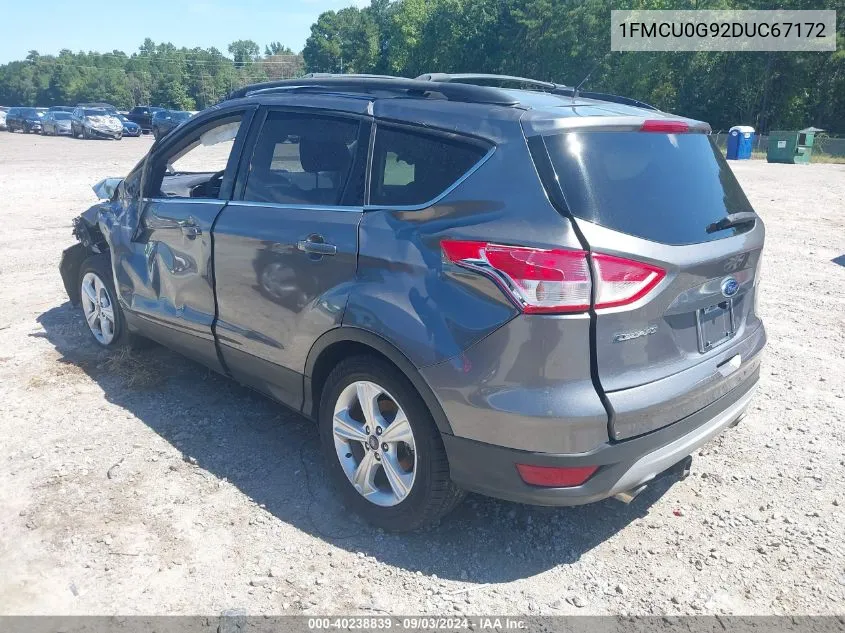 1FMCU0G92DUC67172 2013 Ford Escape Se