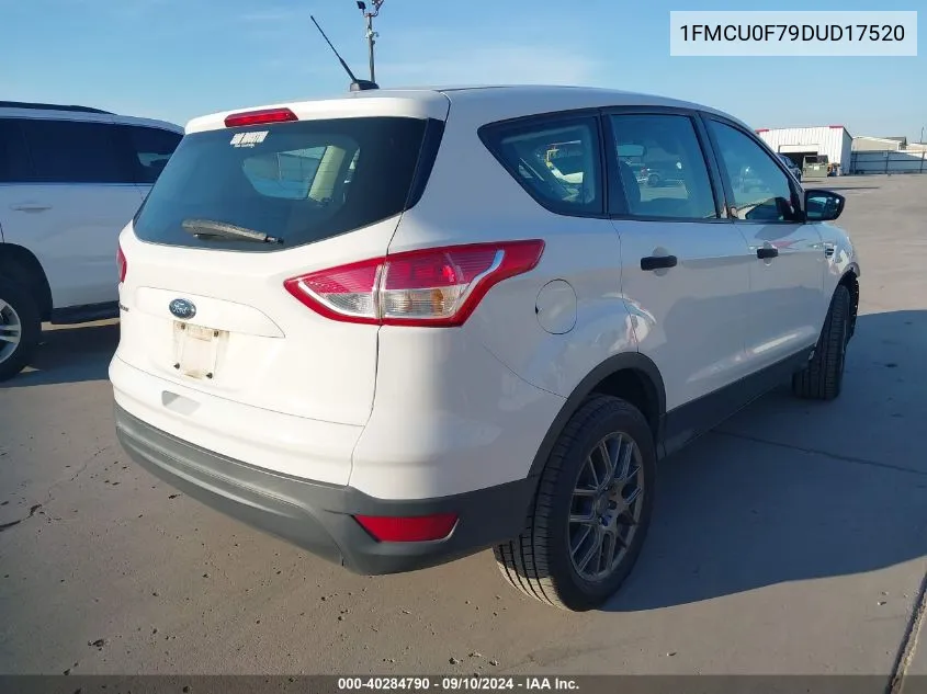 2013 Ford Escape S VIN: 1FMCU0F79DUD17520 Lot: 40284790