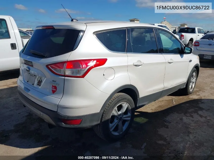 2013 Ford Escape Se VIN: 1FMCU0GX9DUC86722 Lot: 40287098