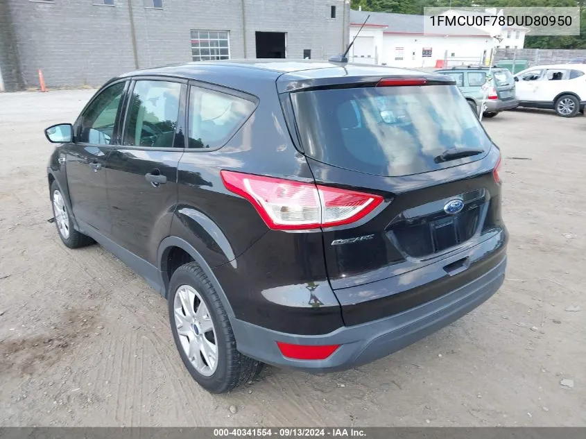 2013 Ford Escape S VIN: 1FMCU0F78DUD80950 Lot: 40341554