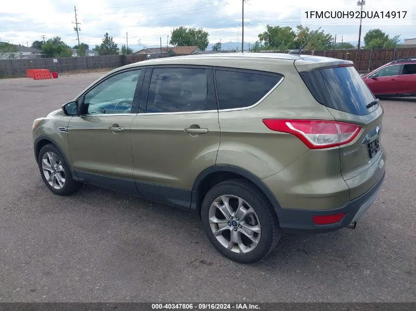 2013 Ford Escape Sel VIN: 1FMCU0H92DUA14917 Lot: 40347806