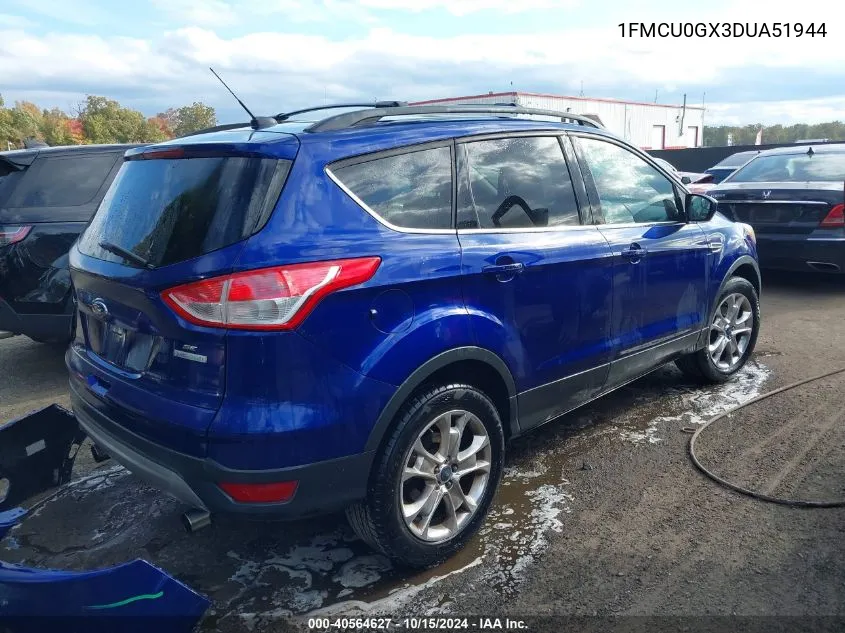 2013 Ford Escape Se VIN: 1FMCU0GX3DUA51944 Lot: 40564627