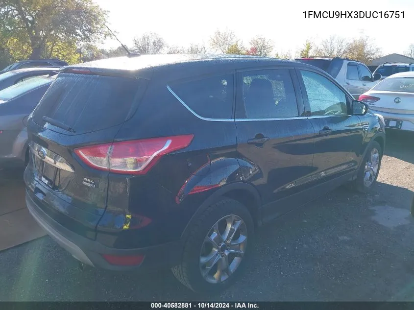 2013 Ford Escape Sel VIN: 1FMCU9HX3DUC16751 Lot: 40582881