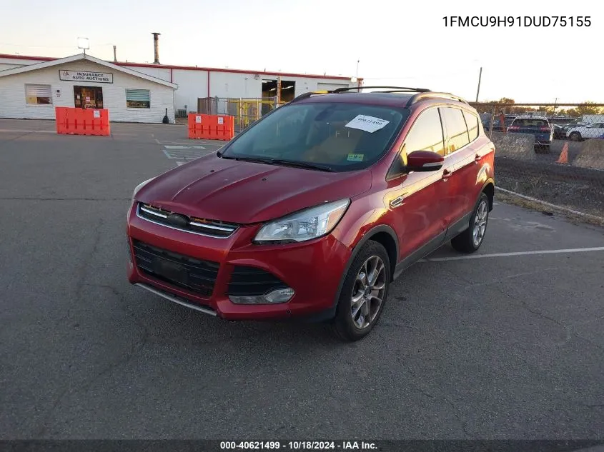 2013 Ford Escape Sel VIN: 1FMCU9H91DUD75155 Lot: 40621499