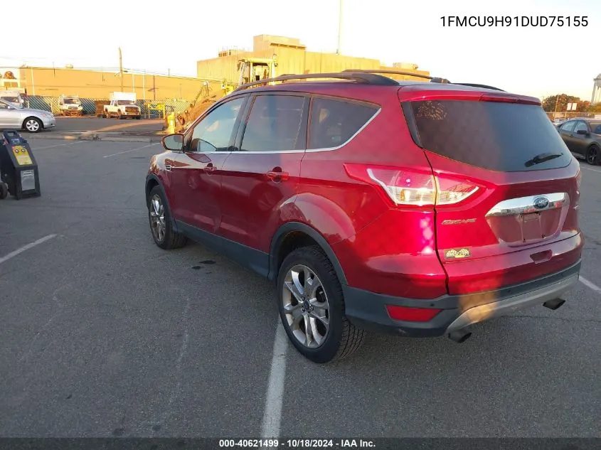 2013 Ford Escape Sel VIN: 1FMCU9H91DUD75155 Lot: 40621499