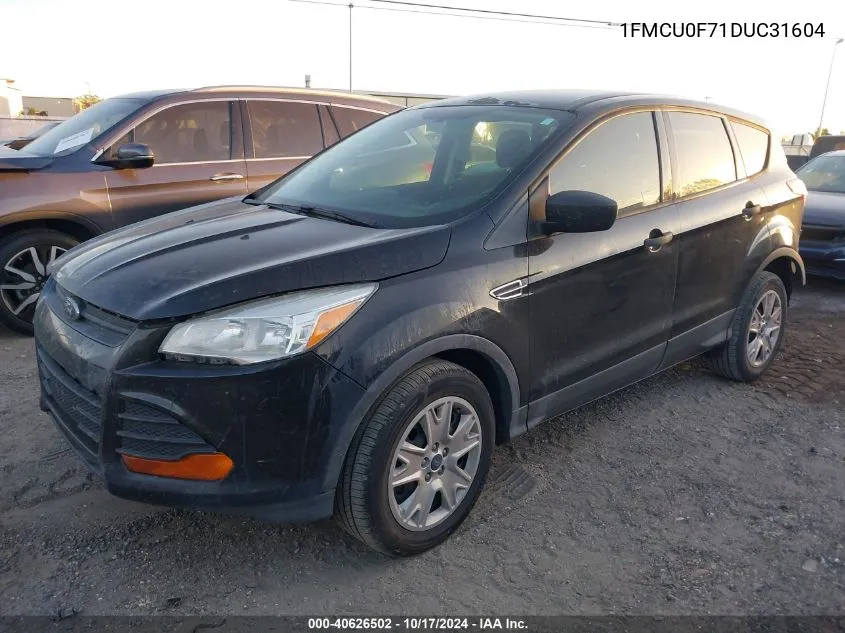 2013 Ford Escape S VIN: 1FMCU0F71DUC31604 Lot: 40626502