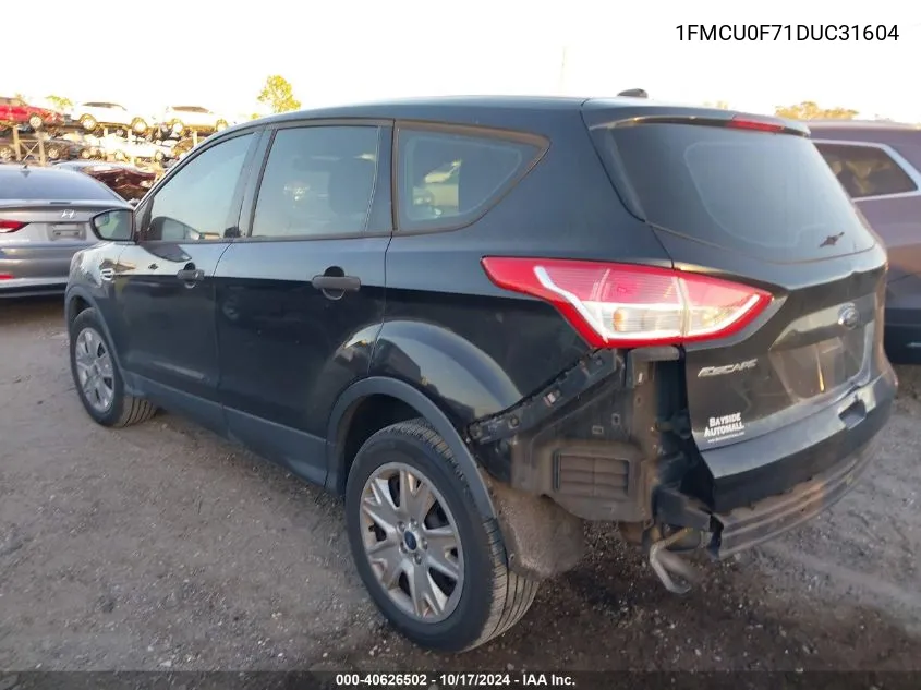 2013 Ford Escape S VIN: 1FMCU0F71DUC31604 Lot: 40626502