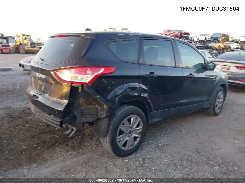 2013 Ford Escape S VIN: 1FMCU0F71DUC31604 Lot: 40626502