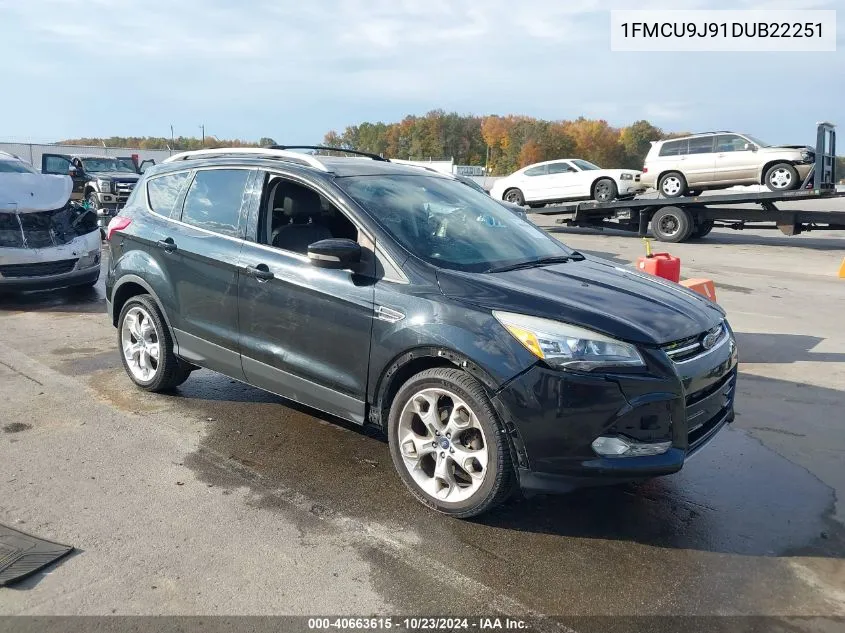 2013 Ford Escape Titanium VIN: 1FMCU9J91DUB22251 Lot: 40663615