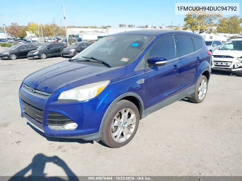 2013 Ford Escape Sel VIN: 1FMCU0H94DUC94792 Lot: 40678464